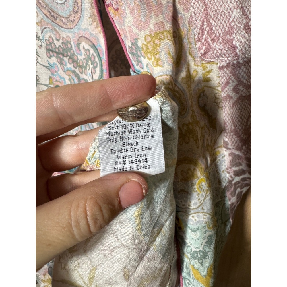 Johnny Was Workshop Button Down Top Blouse Patchw… - image 5